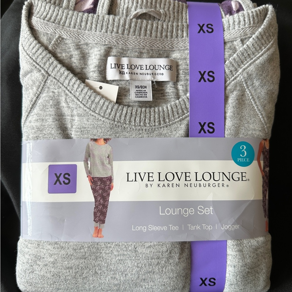 Karen Neuburger Gray Live, Love, Lounge Set